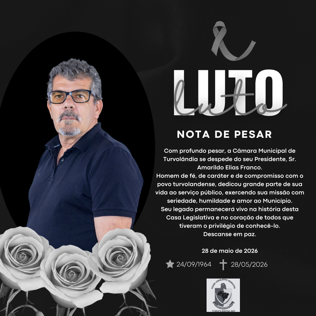 NOTA DE PESAR - PRESIDENTE VEREADOR AMARILDO ELIAS FRANCO