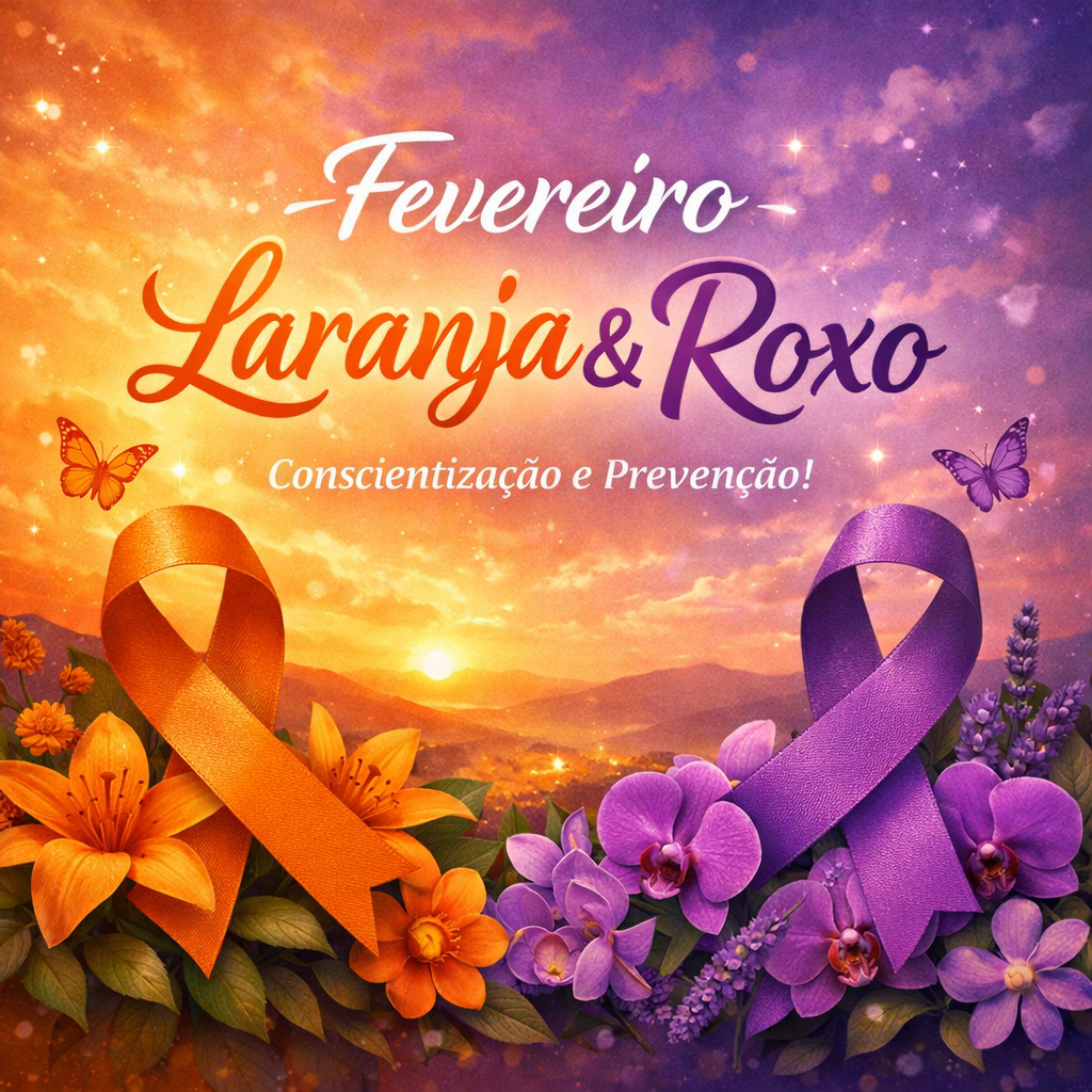Fevereiro Laranja & Roxo 