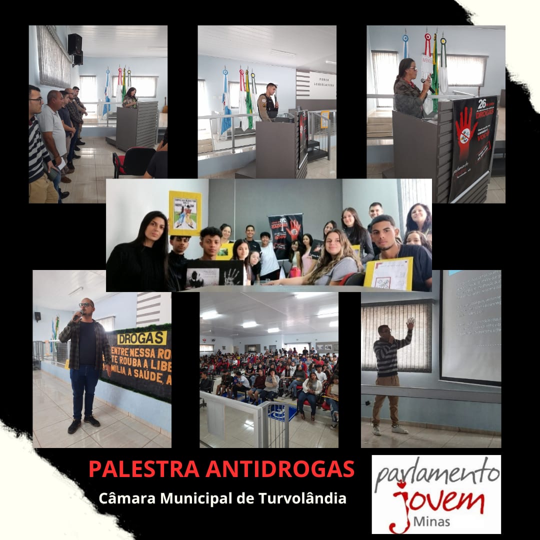 Imagem da notícia: Escola do Legislativo realiza palestra antidrogas para alunos do PJ e da E.E.N.S.P - 23/06/2023.