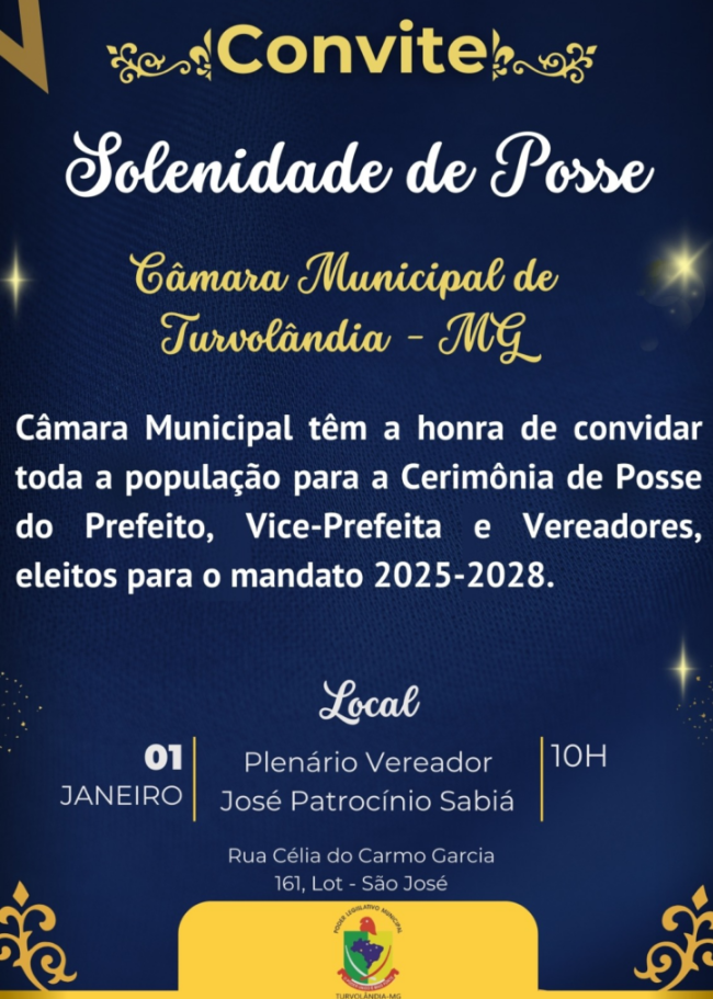 Imagem da notícia: CONVITE PARA A POSSE