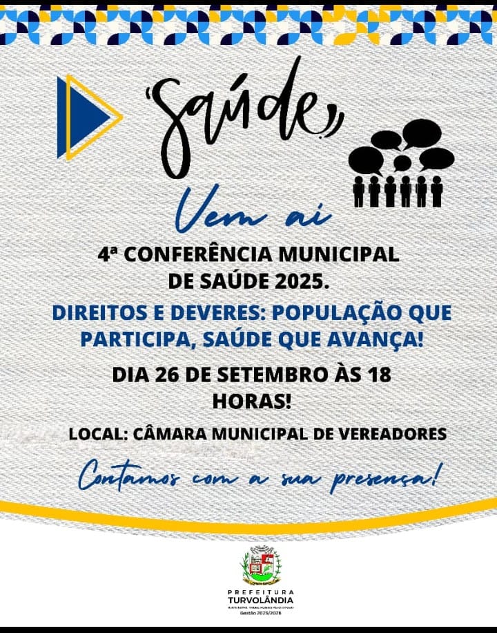 Imagem da notícia: 4ª Conferência Municipal de Saúde de 2025.