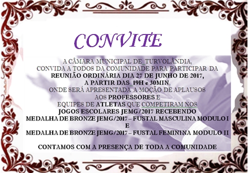 Imagem da notícia: CONVITE