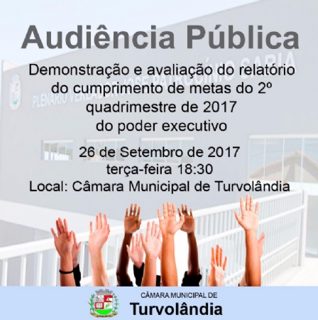 Imagem da notícia: AUDIÊNCIA PÚBLICA