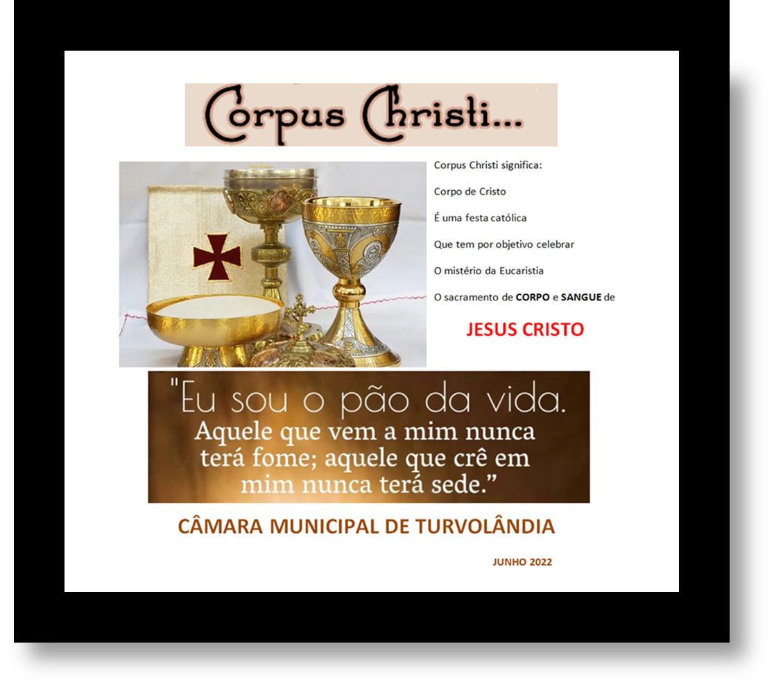 Imagem da notícia: CORPUS CHRISTI - 16 DE JUNHO DE 2022