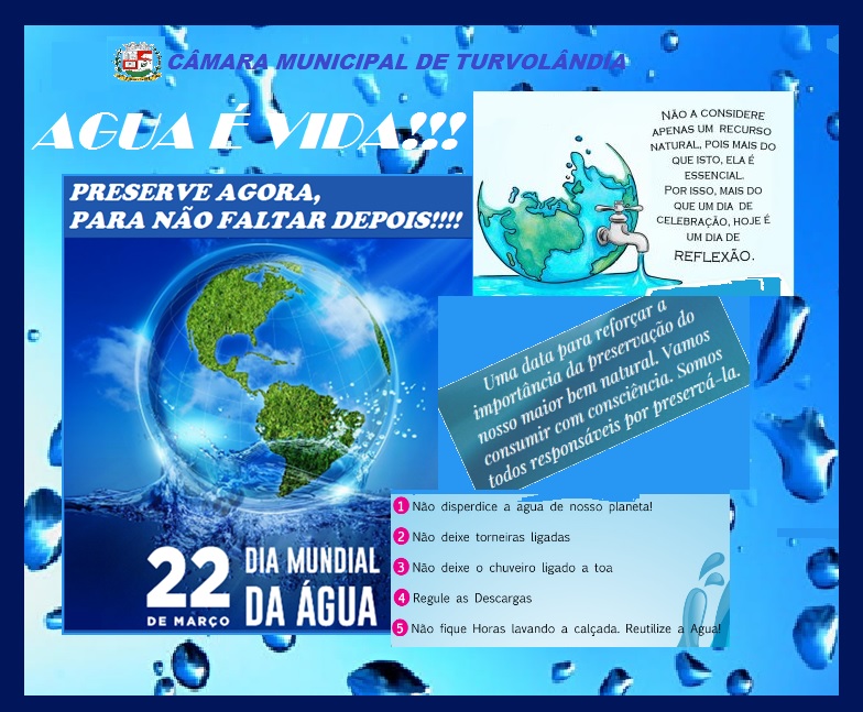 Imagem da notícia: 22 DE MARÇO - DIA MUNDIAL DA ÁGUA