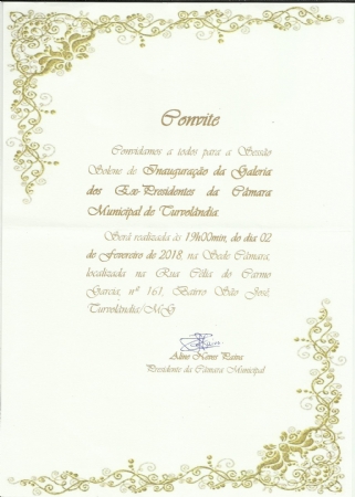 Imagem da notícia: INAUGURAÇÃO DA GALERIA DOS EX-PRESIDENTES